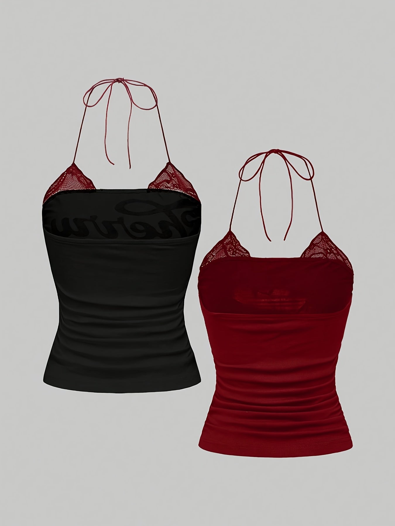 CHERRY VENOM New Fashionable Elegant Lace-Up Neckline Top