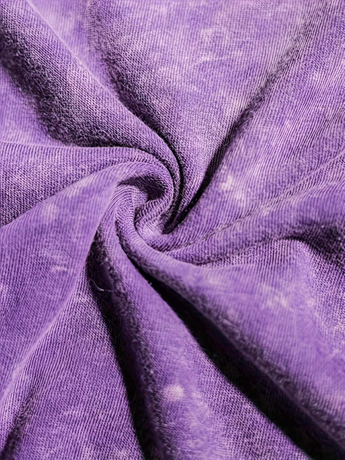 SAVAGESOUL Purple Vintage Washed Casual T-Shirt