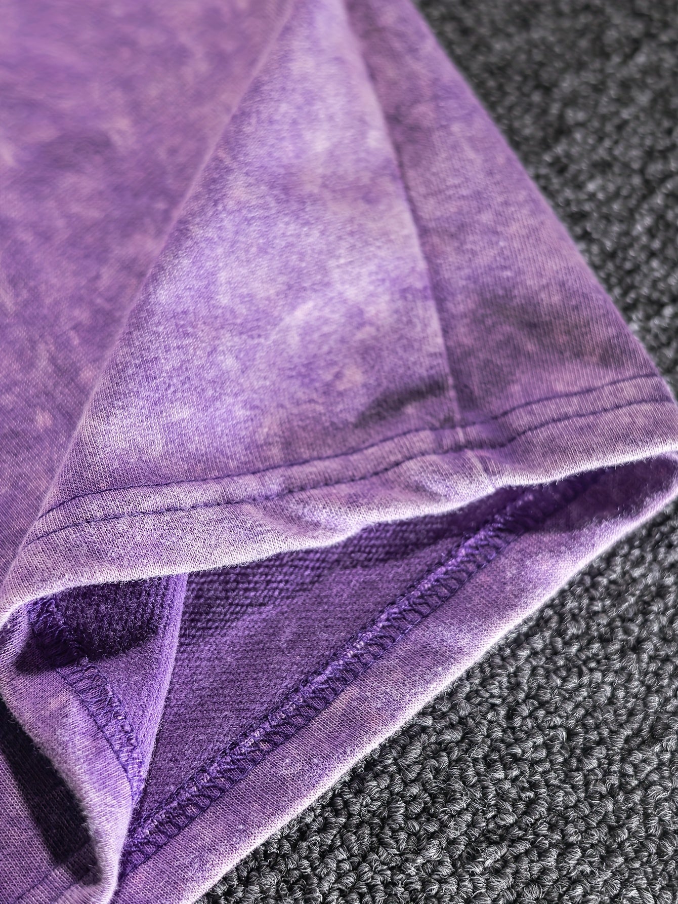 SAVAGESOUL Purple Vintage Washed Casual T-Shirt