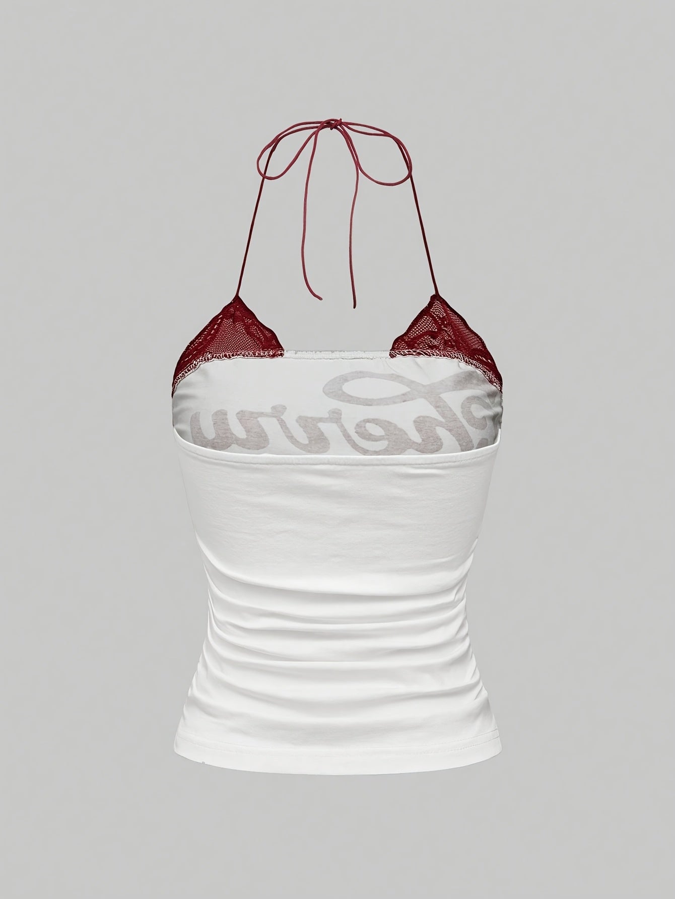 CHERRY VENOM New Fashionable Elegant Lace-Up Neckline Top