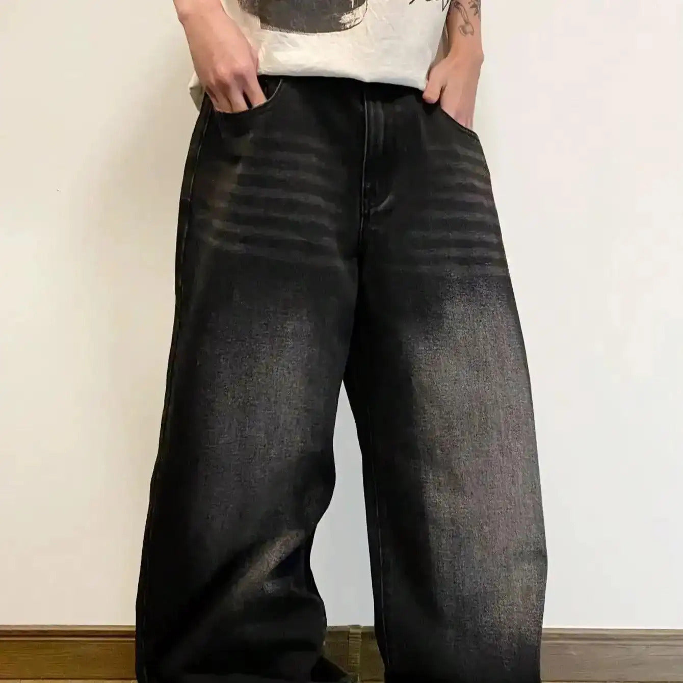 VenomFit Baggy Hip-Hop Style Faux Denim