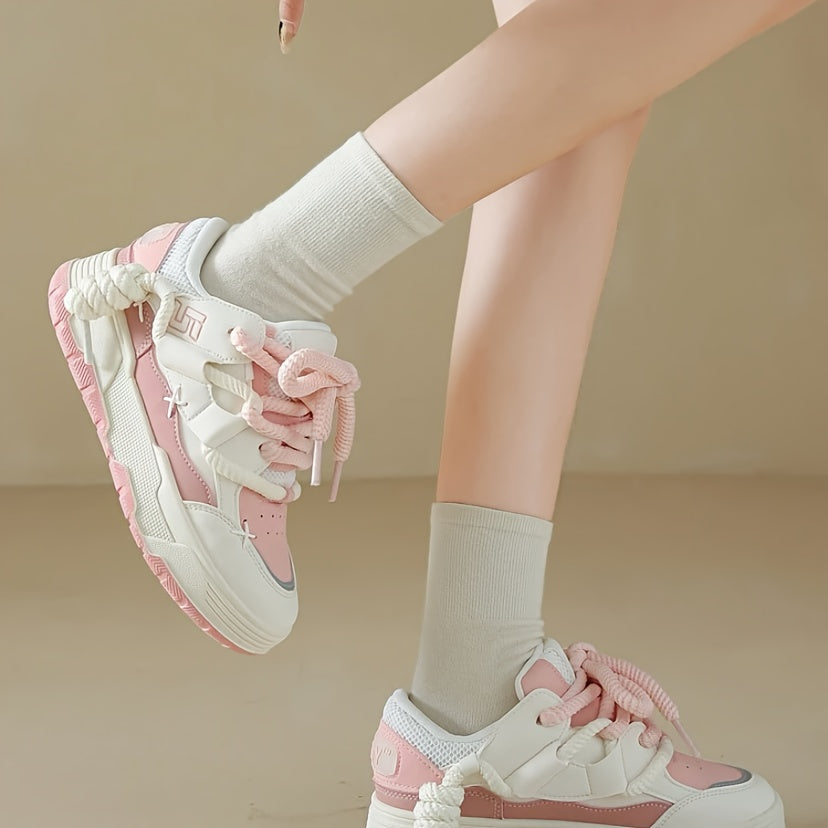 NeonFury Chunky Lace-Up Sneakers