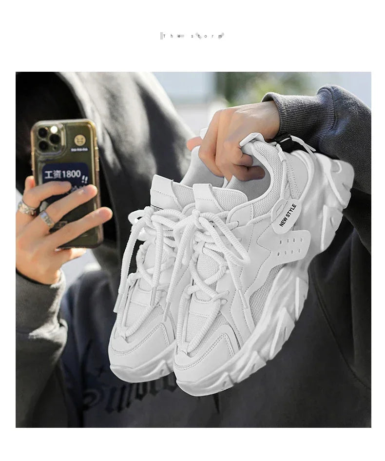 Men's Shoe Breathable Thick Soled Sneakers