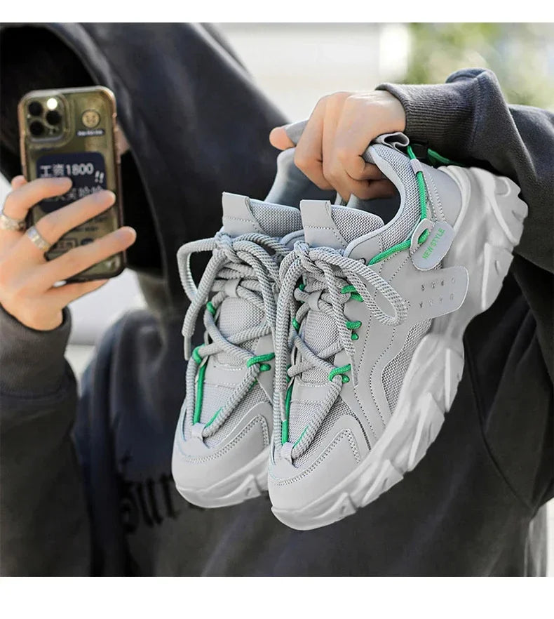 Men's Shoe Breathable Thick Soled Sneakers