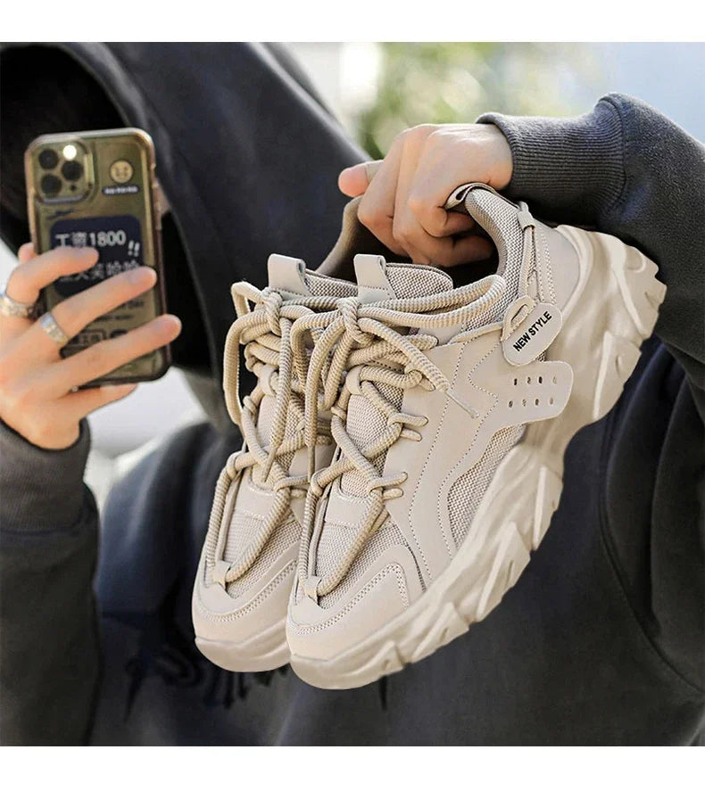 Men's Shoe Breathable Thick Soled Sneakers