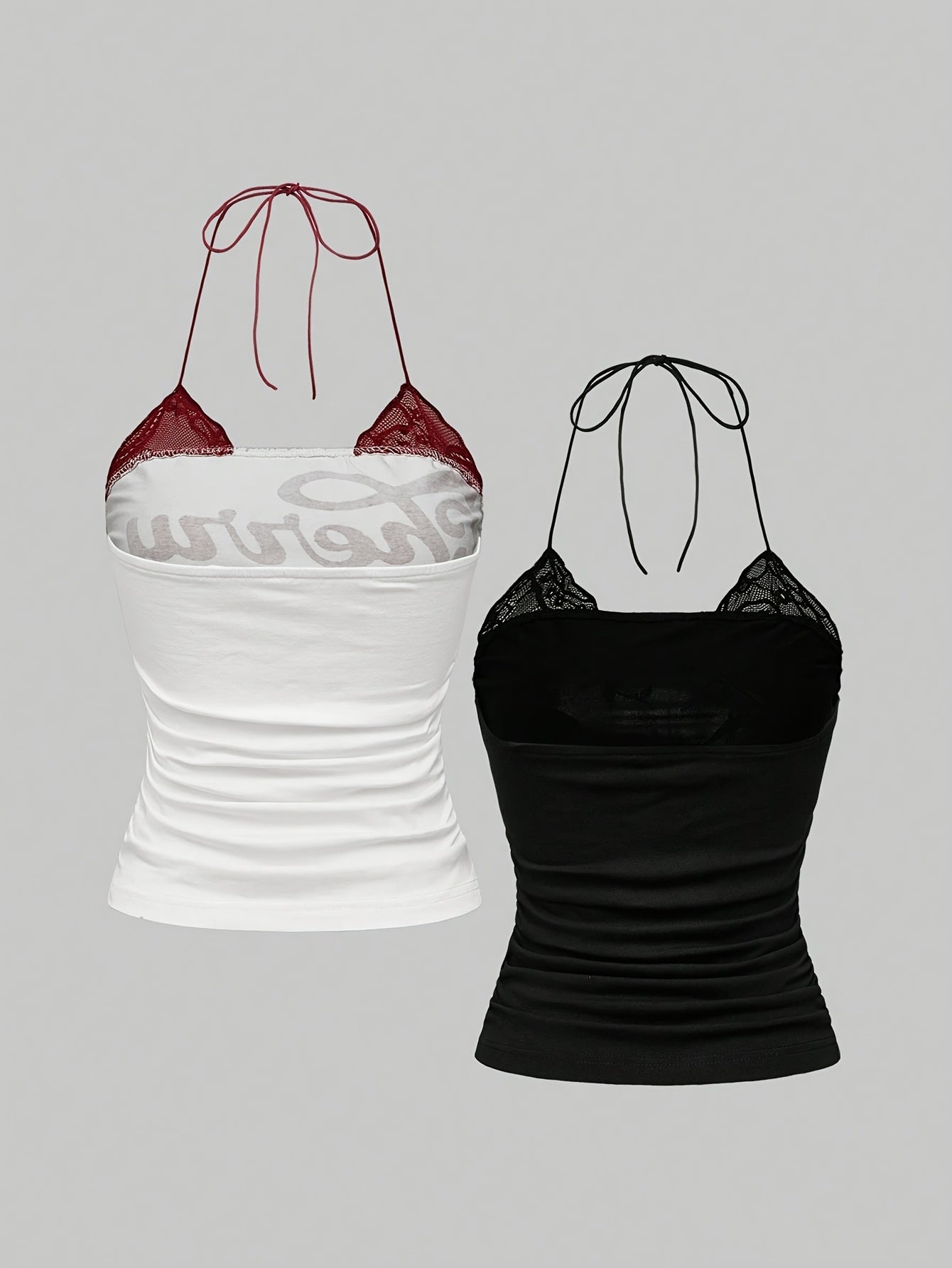 CHERRY VENOM New Fashionable Elegant Lace-Up Neckline Top