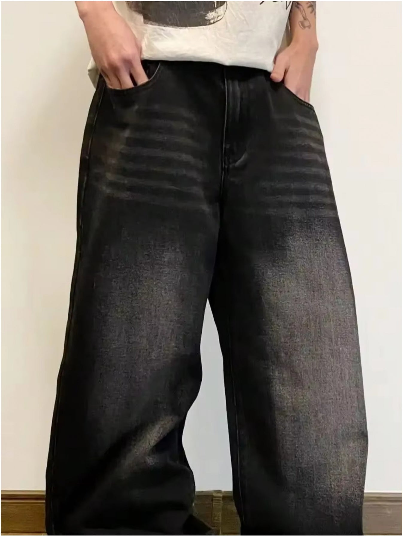 VenomFit Baggy Hip-Hop Style Faux Denim