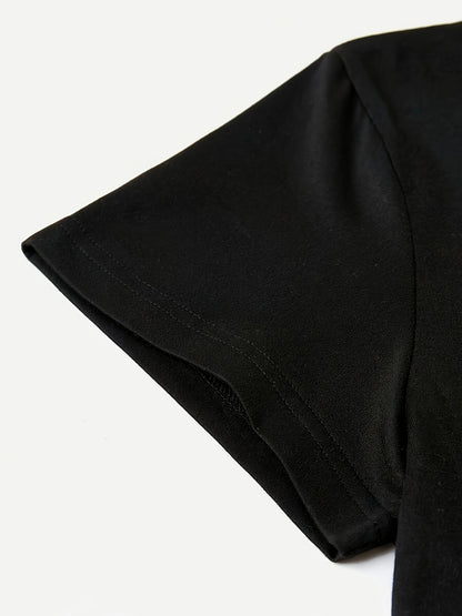 DARKHUSTLE Black Graphic T-Shirt