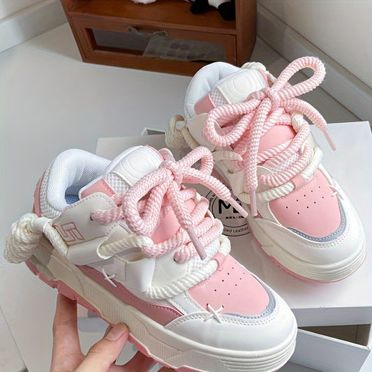 NeonFury Chunky Lace-Up Sneakers