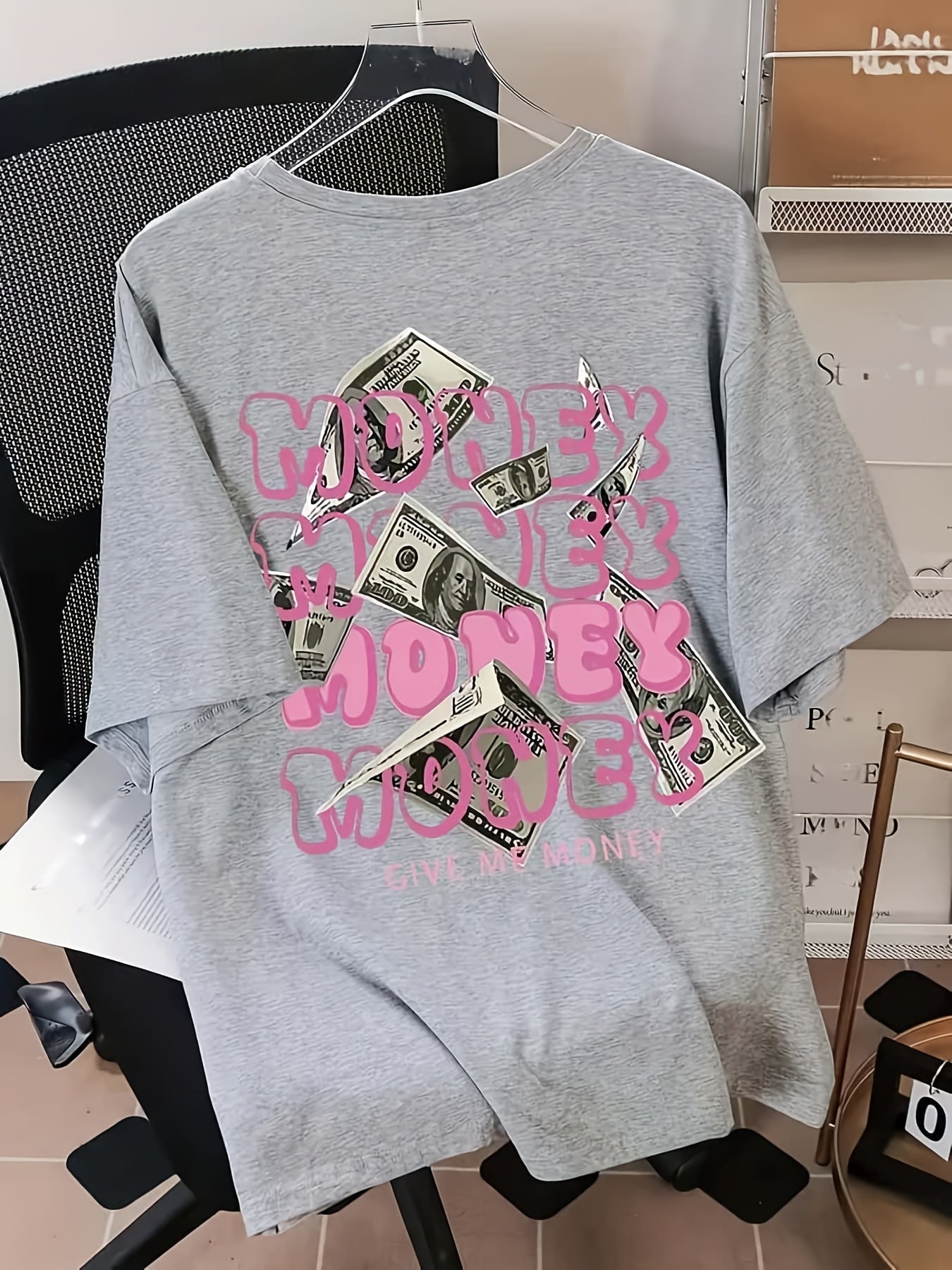 GHOSTCORE T-Shirt with Pink "Money" Print