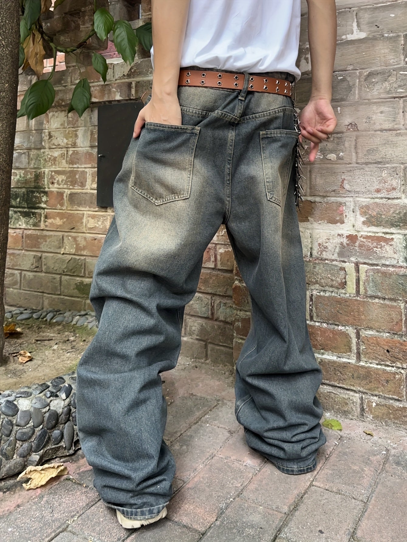 [Classic Hip-Hop Jeans] TitanPants  Rap Style Loose Wide-leg Jeans