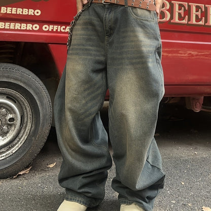 [Classic Hip-Hop Jeans] TitanPants  Rap Style Loose Wide-leg Jeans