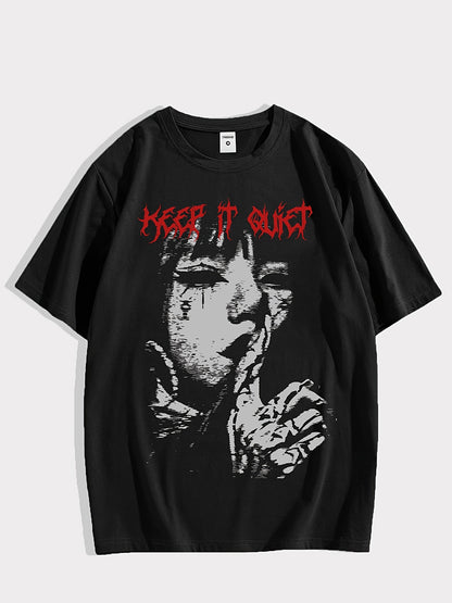 VENATRIX TEE Keep it Quiet Gothic Character Graphic