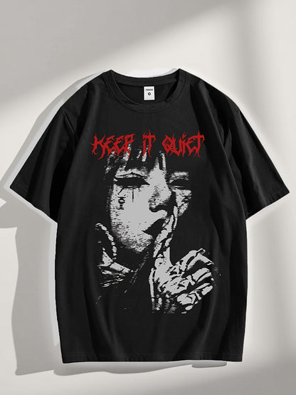 VENATRIX TEE Keep it Quiet Gothic Character Graphic