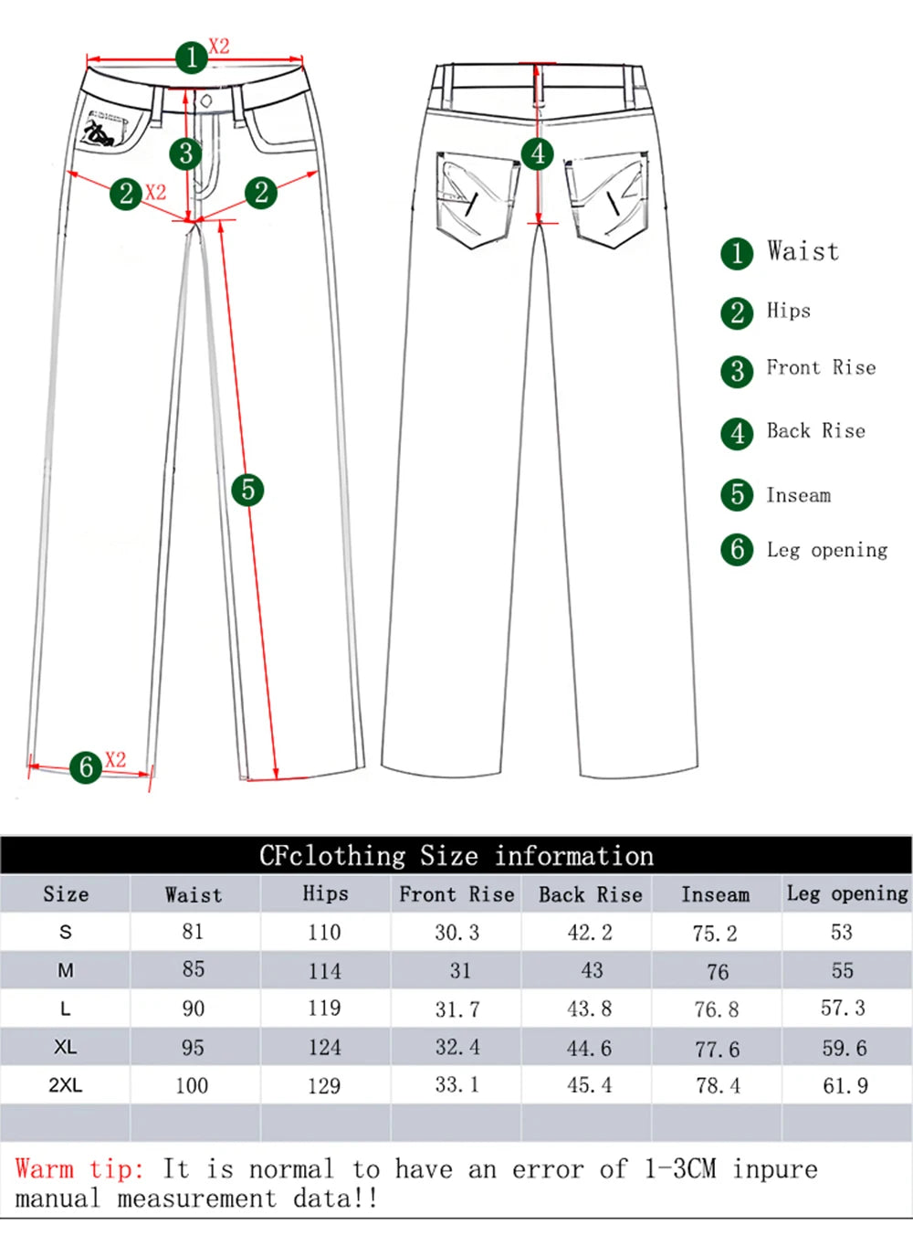 Blue Wide-Leg Denim Pants