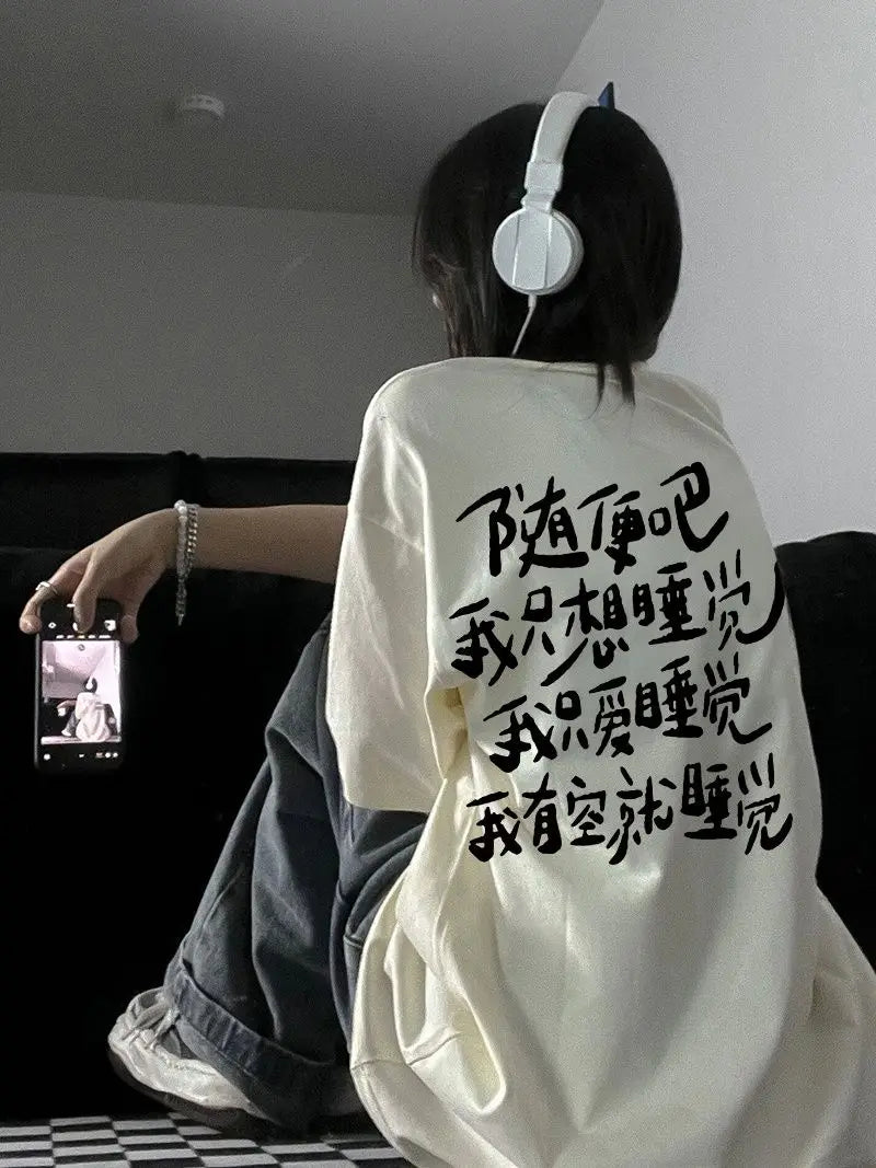 NIGHTROGUE Chinese Style Character T-shirts