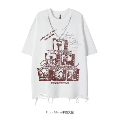 REDHOOD TEE American New Diablo Short-sleeved T-shirts