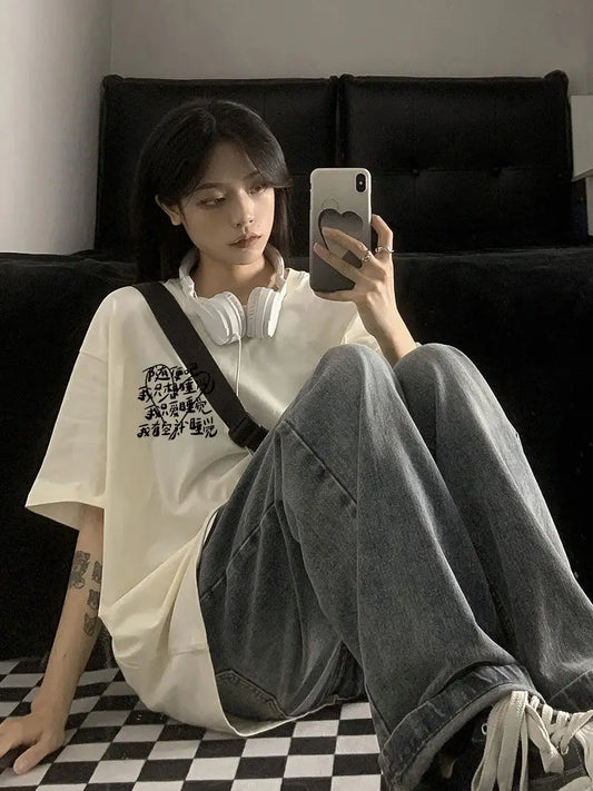 NIGHTROGUE Chinese Style Character T-shirts