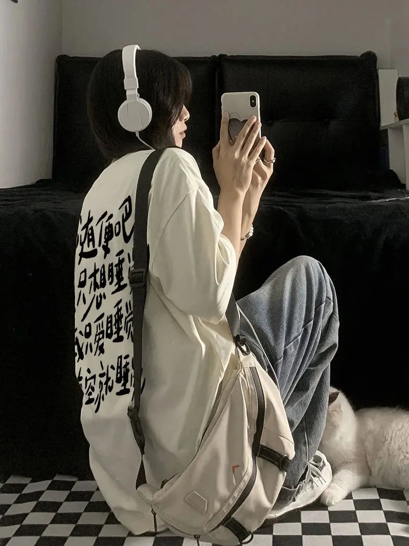 NIGHTROGUE Chinese Style Character T-shirts