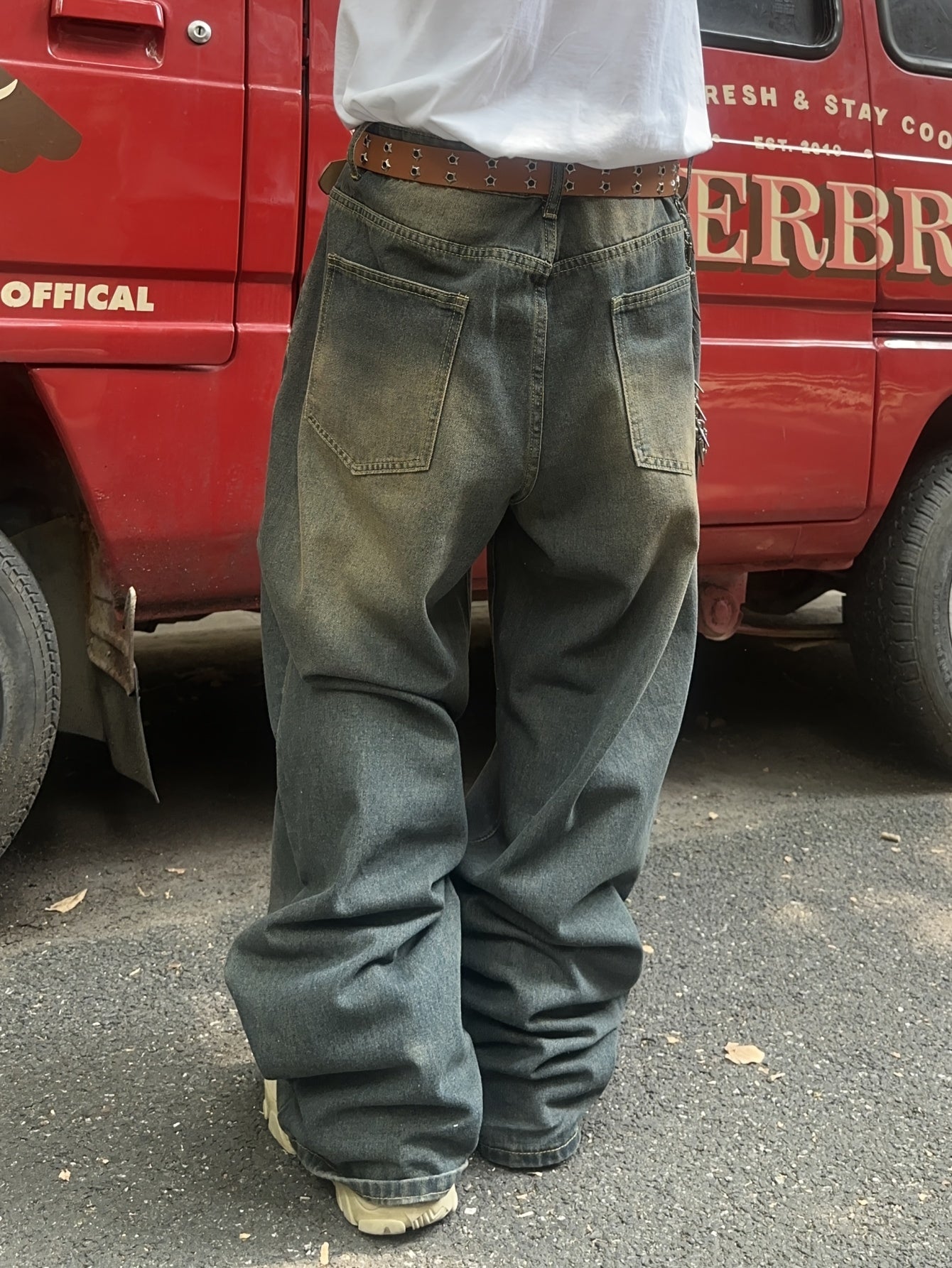 [Classic Hip-Hop Jeans] TitanPants  Rap Style Loose Wide-leg Jeans