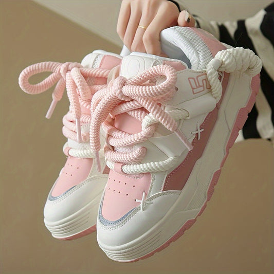 NeonFury Chunky Lace-Up Sneakers