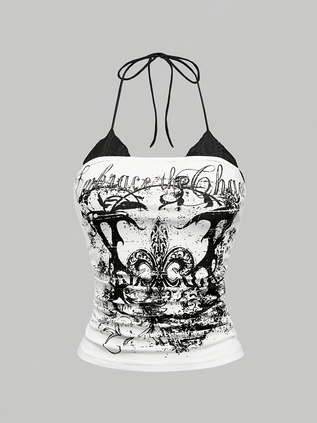 CHERRY VENOM New Fashionable Elegant Lace-Up Neckline Top